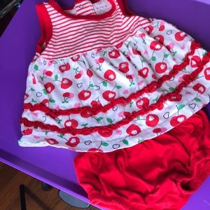 6 month cherry tank top outfit